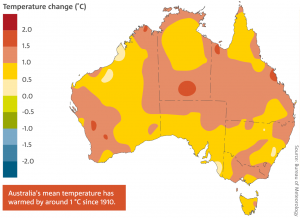 Annual Mean Temperature Changes Since 1910 Credit Columbia University